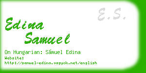 edina samuel business card